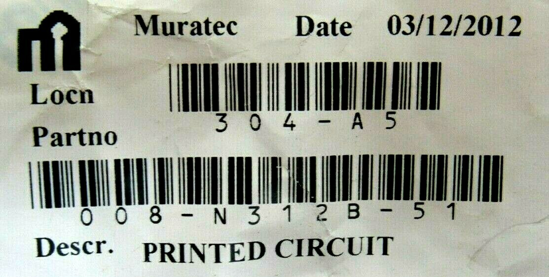 NEW MURATA 008-N312B-51 CIRCUIT BOARD 008N312B51