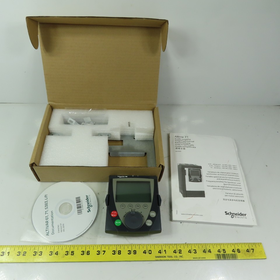Schneider Electric VW3A1101 LCD Graphic Keypad Interface Altivar71 CD & Manual