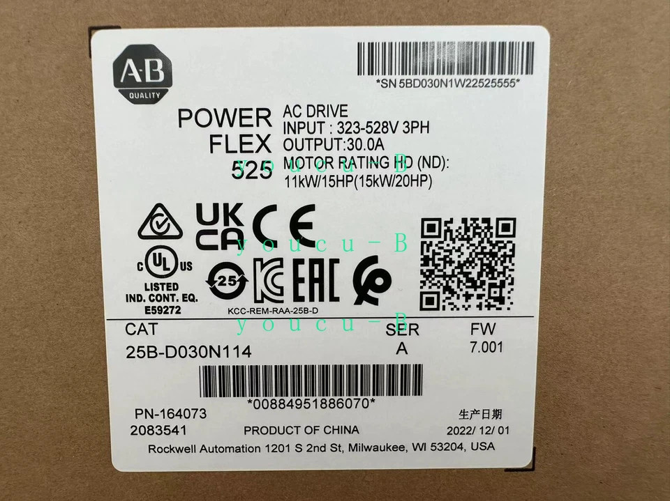 22B-D6P0N104 1PCS New Allen-Bradley 22B-D6P0N104 AC Drive Fast shipment