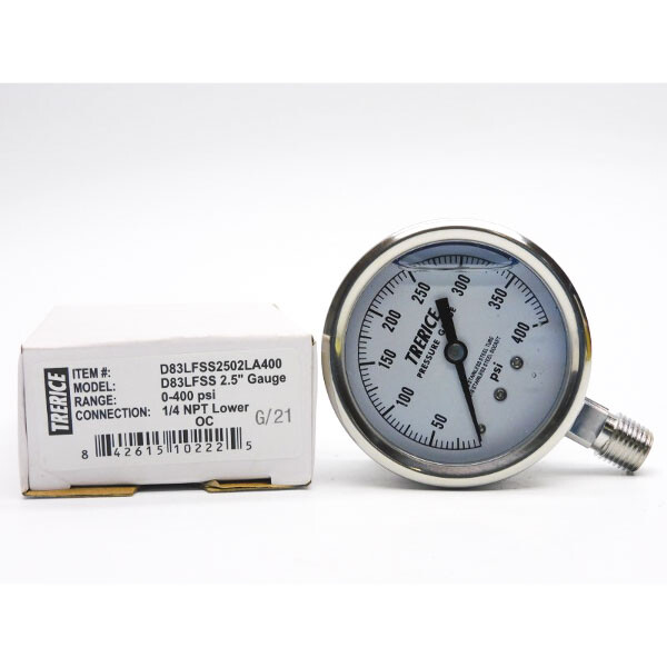 TRERICE D83LFSS2502LA400 0-400PSI NSMP