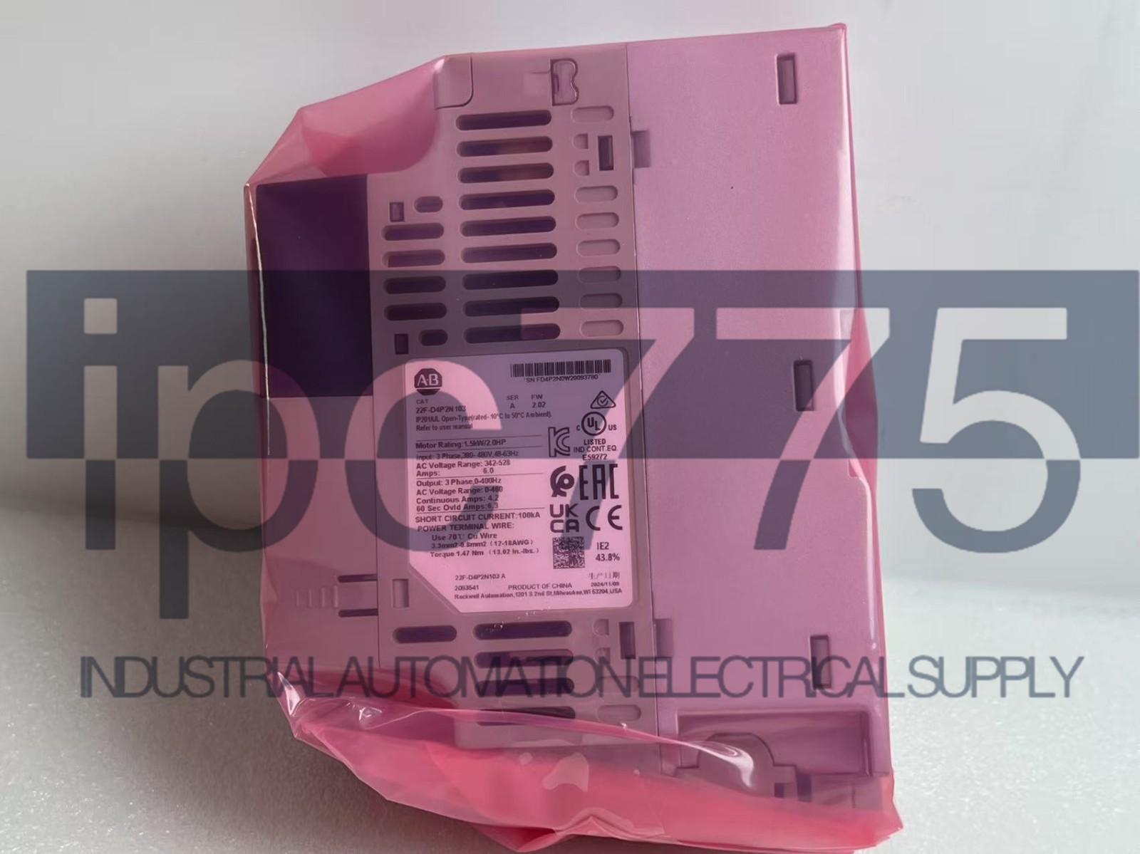 1PCS New Allen-Bradley 22F-D4P2N103 4M 1.5 kW 2 HP AC Drive