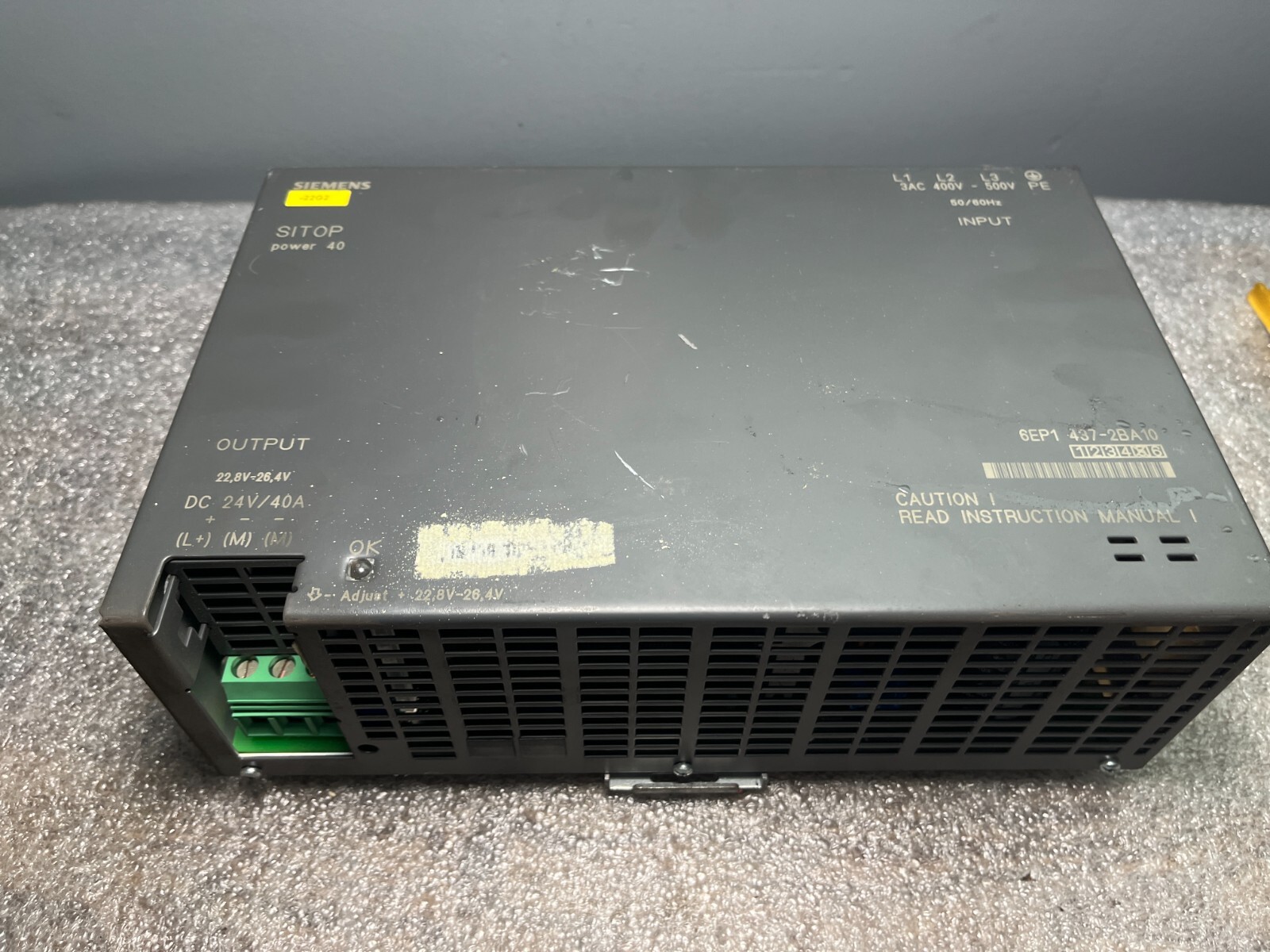 SIEMENS 6EP1 437-2BA10 SITOP 40 POWER SUPPLY 40AMP
