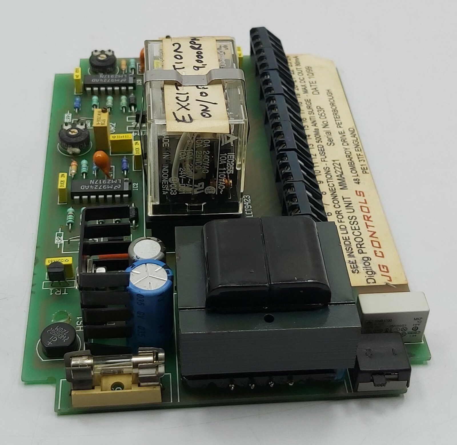 JG Controls MMA2221 Digilog Process Unit MAX DC OUT 80 mA 3649
