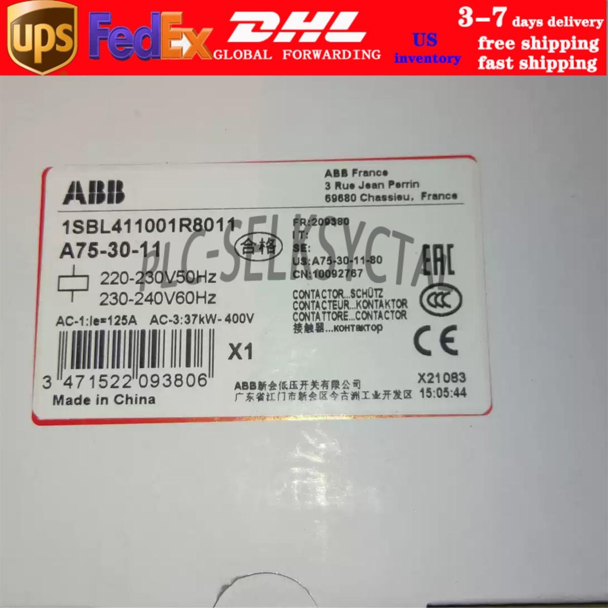 A75-30-11 1PCS NEW ABB A75-30-11 AC220V Contactor Fast Shipping