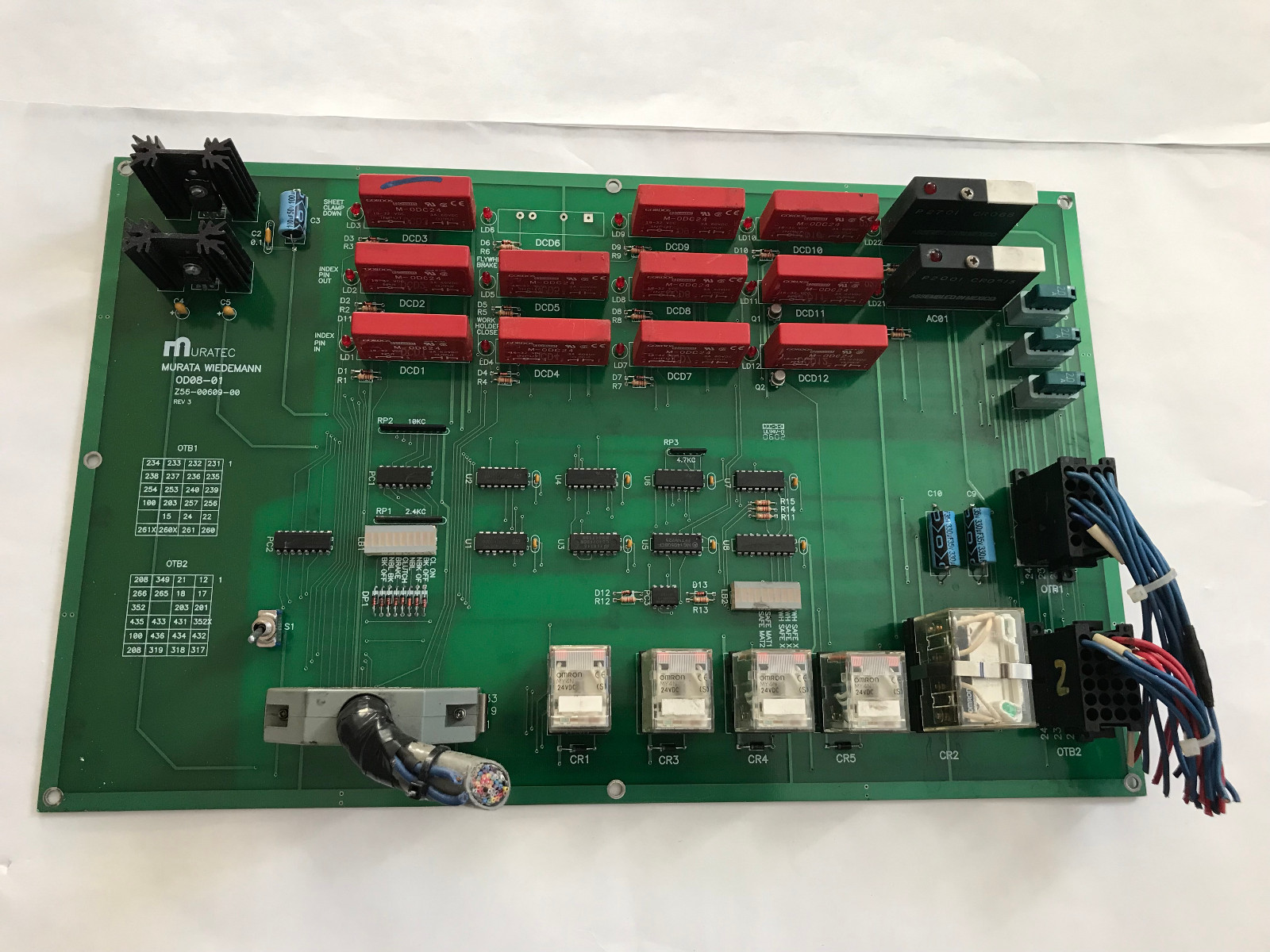 MURATEC OD08-01,MURATA WIEDMANN Z56-00609-00 REV 3,0D08-01 CNC CONTROL BOARD,ST