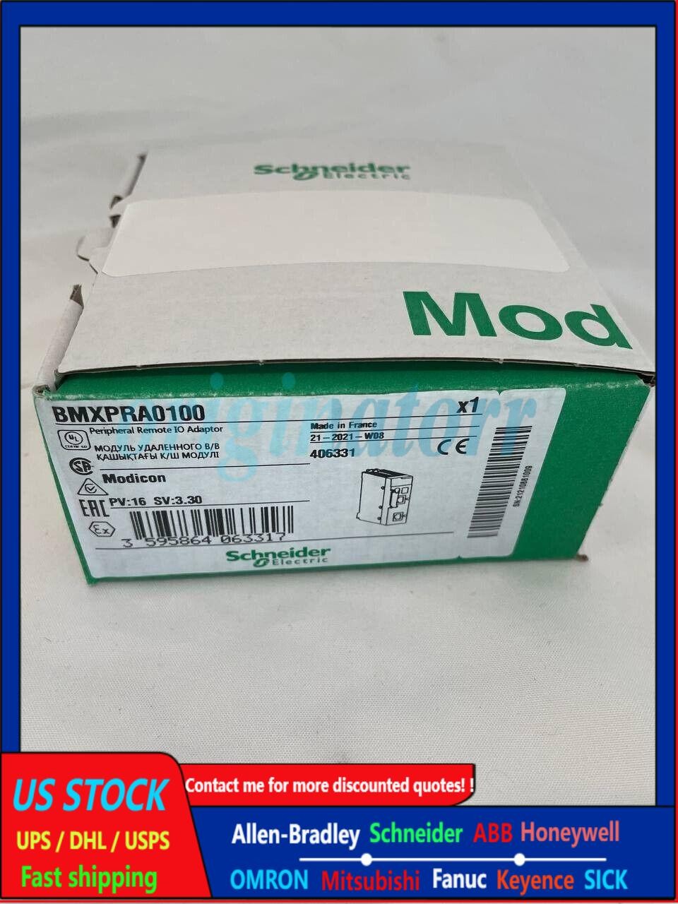 New Schneider Electric BMXPRA0100 Modicon X80 Peripheral Remote IO Adaptor Modul