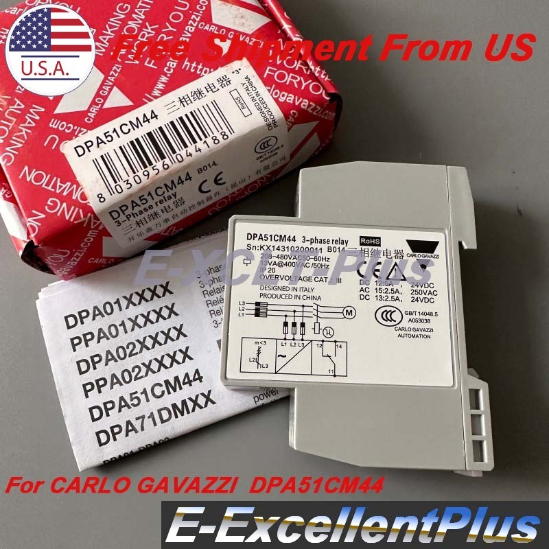 For Carlo Gavazzi DPA51CM44 Three-Phase Sequence Protection Relay US Shipping