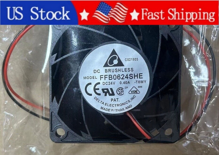 1PCS NEW FFB0624SHE 6038 DC24V 0.40A Inverter Fan 2-Wire Fast delivery