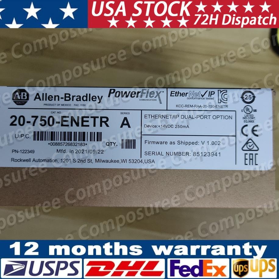 Factory Sealed Allen-Bradley 20-750-ENETR 750 2-P ENet/IP Module AB US Free Tax