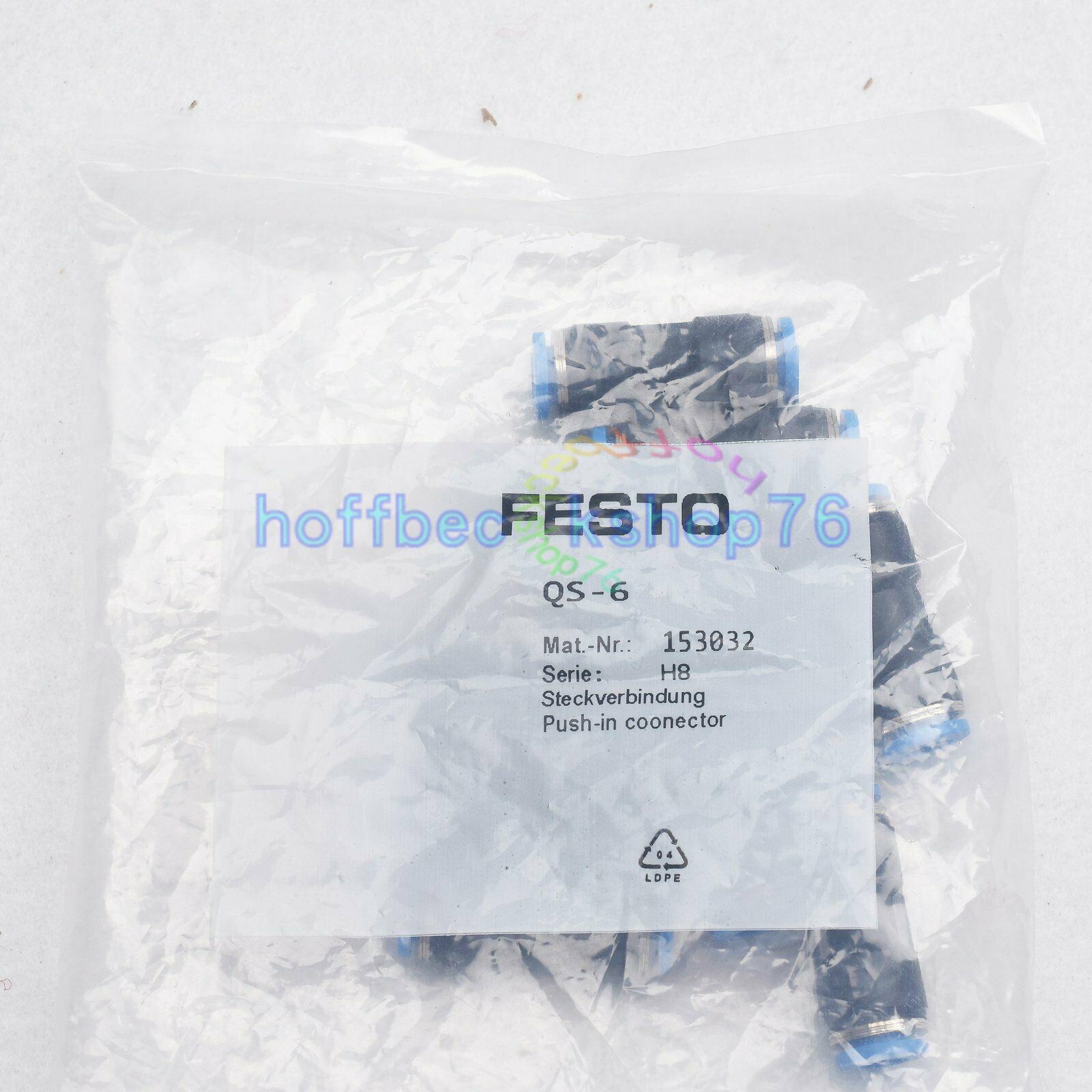 10PCS Festo connector QS-6 153032 New