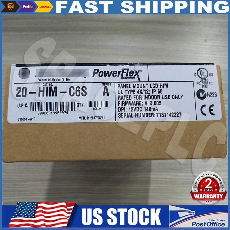 20-HIM-C6S Panel Mount LCD Motor Control 20HIMC6S New Allen-Bradley US Free Tax