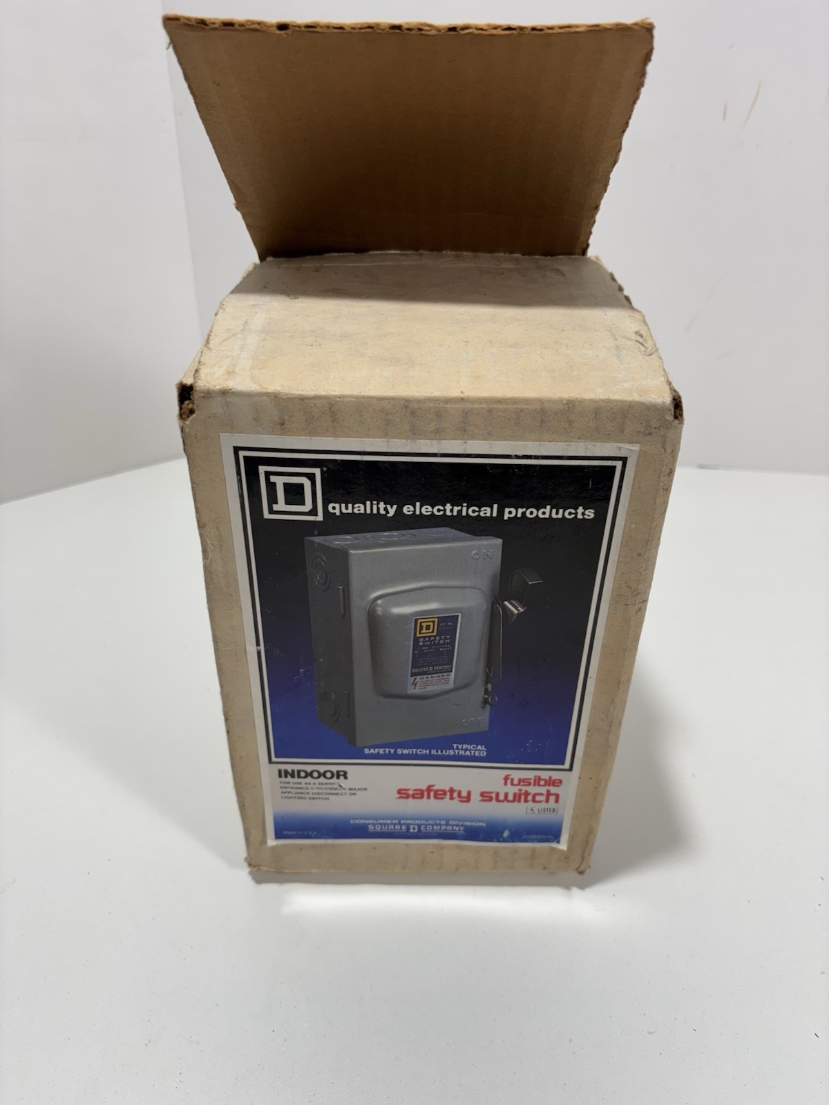 Square D D222N Fusible Safety Switch, 60A