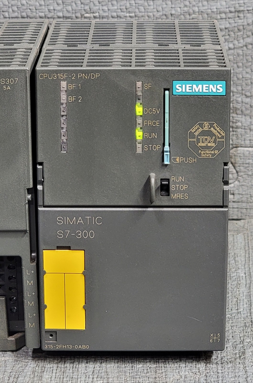 Siemens 6ES7315-2FH13-0AB0 Simatic S7-300 CPU Power Tested + Power Supply