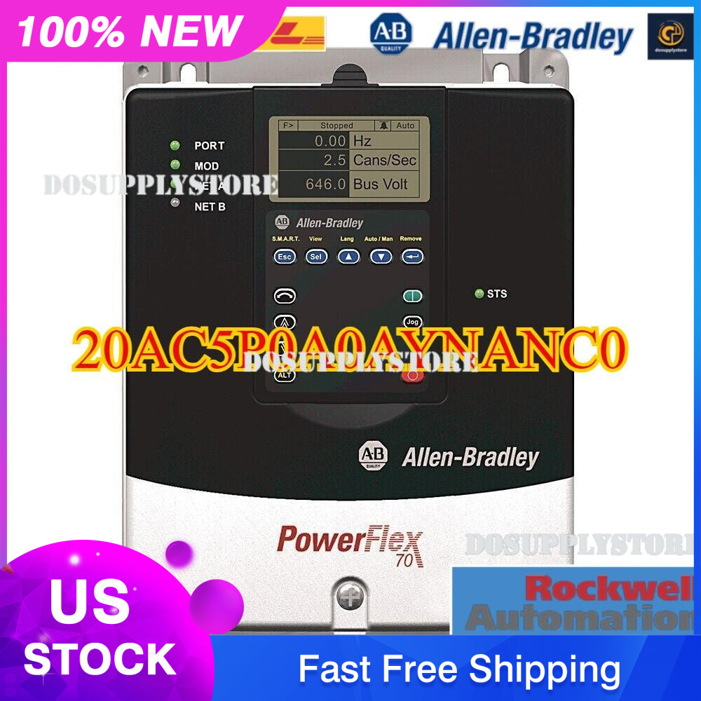 Allen-Bradley 20AC5P0A0AYNANC0 3-Phase 2.2kW 5A 400V 3HP AC Drive NEW IN BOX