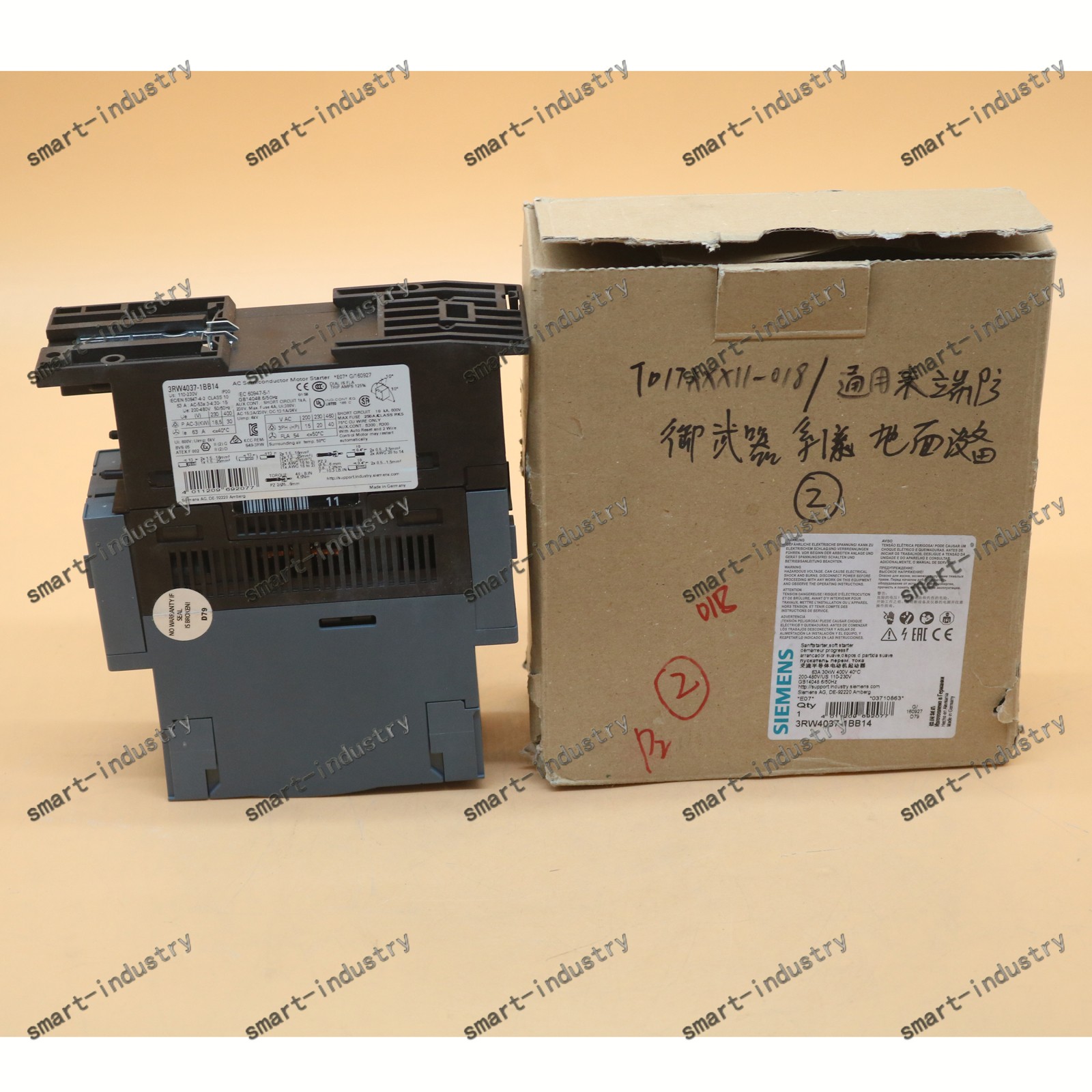 NEW SIEMENS In Box soft starter 3RW4037-1BB14 3RW40371BB14 30KW FAST SHIP