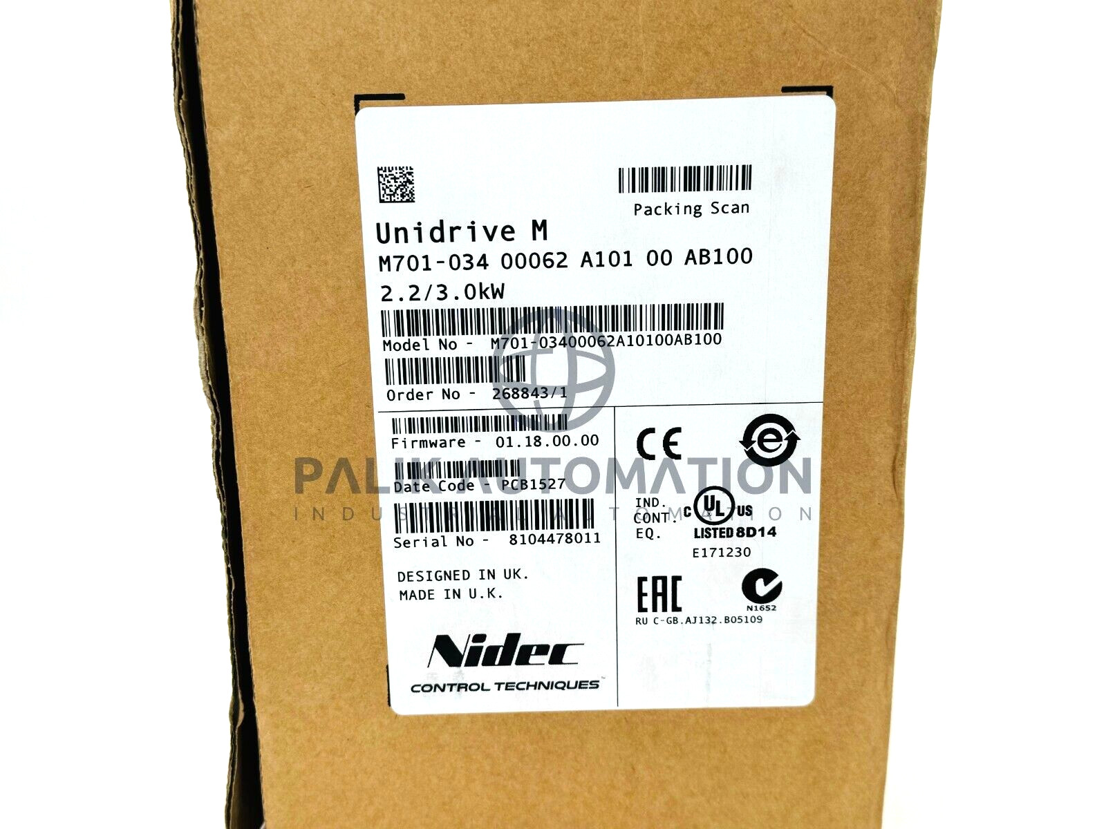 EMERSON Control Techniques M701-034 00062 A UNIDRIVE SP 2.2 /3.0 kW NEW