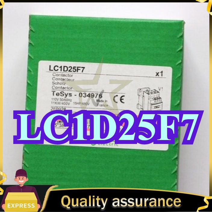 LC1D25F7 LC1D25 1PCS NEW Schneider Contactor Coil 110V AC 11KW One-year Warranty
