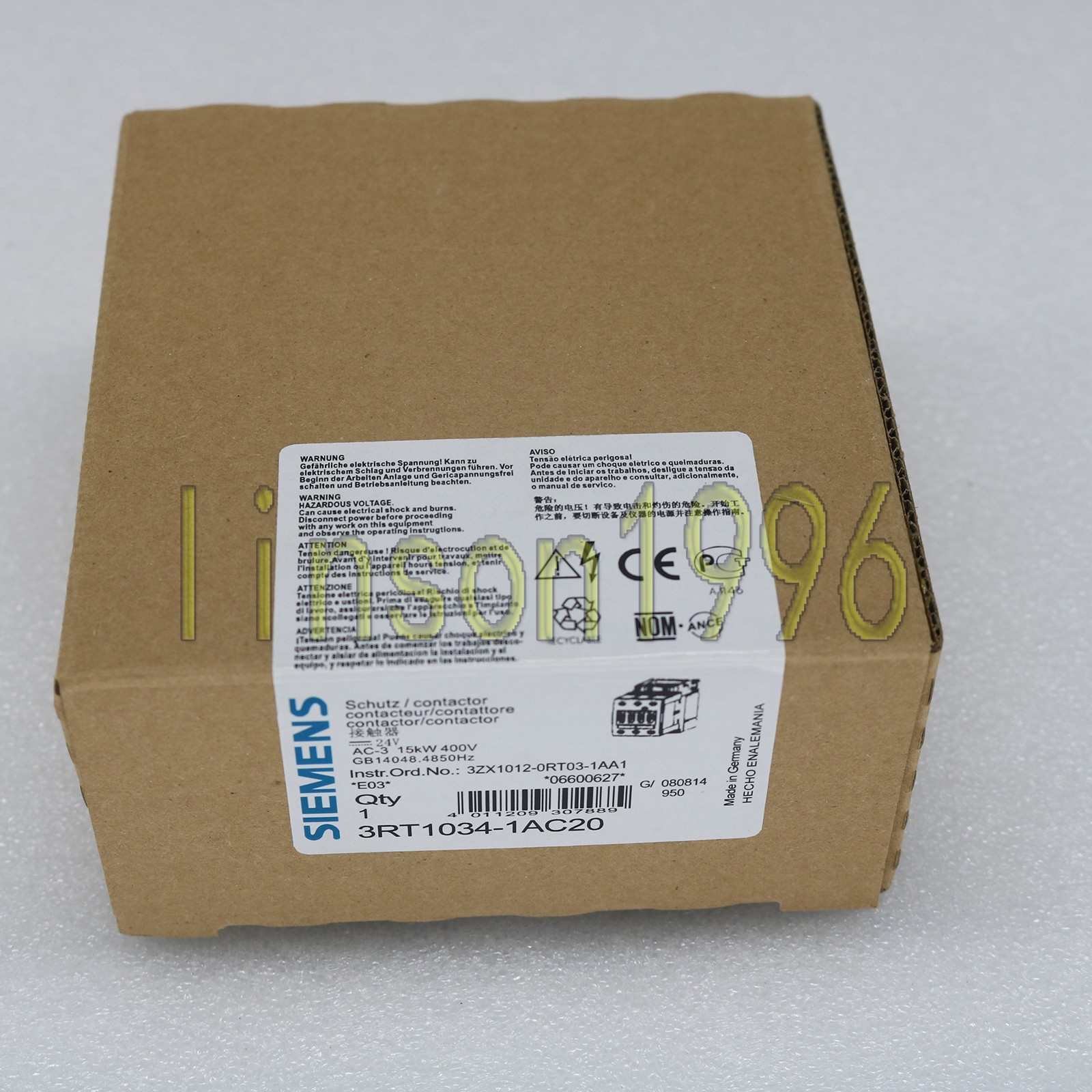 NEW Siemens Sirius 3RT1034-1AC20 3RT10341AC20 AC-3 24V 3P S2 Contactor