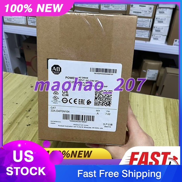 Allen Bradley 22A-D4P0N104 PowerFlex 4 1.5 kW 2 HP AC Drive Brand New Fast Ship