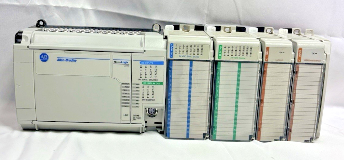 Allen-Bradley 1764-28BXB MicroLogix 1500 PLC w/ IQ32,OB32,IF4,IR6,ECR