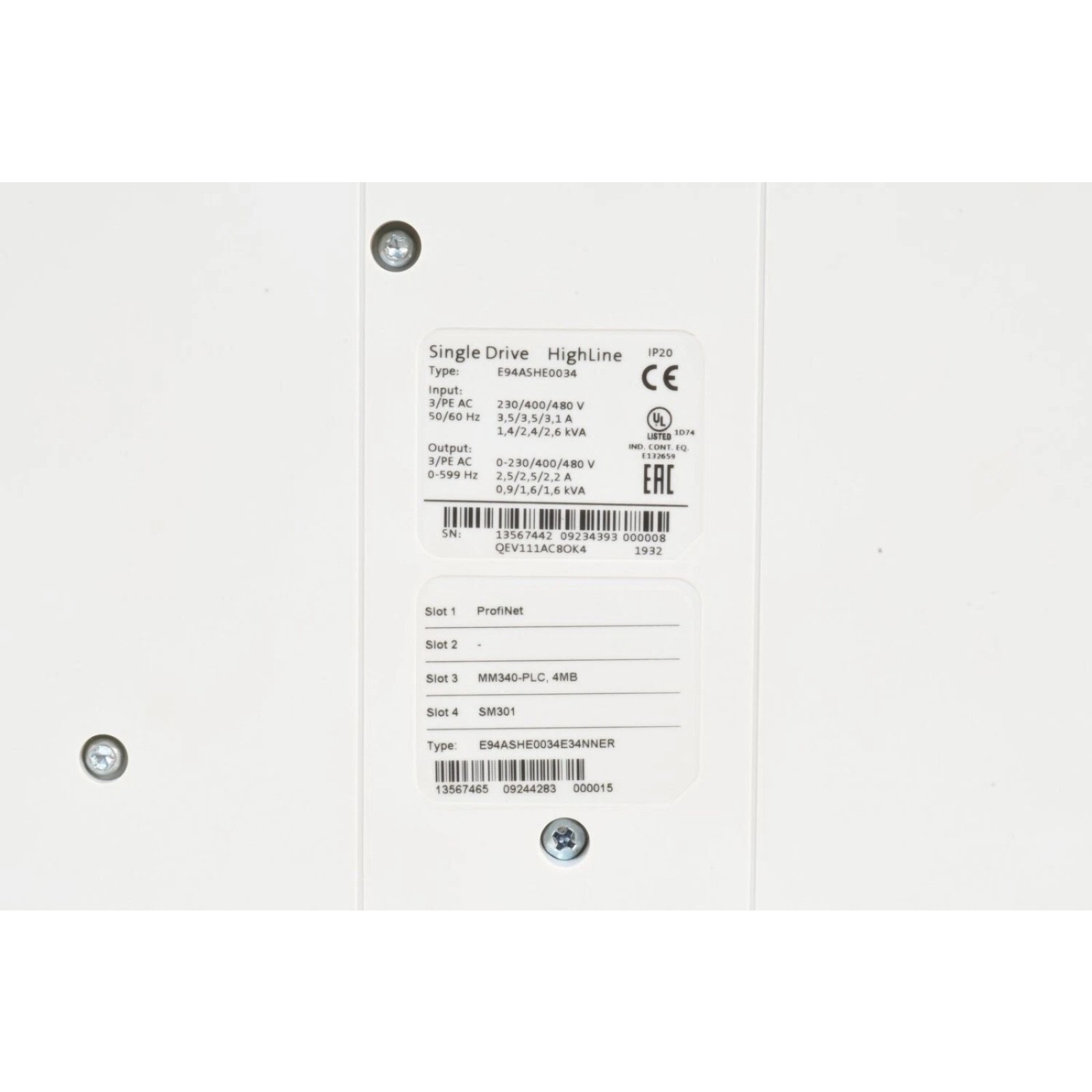 1PCS New Lenze servo drive E94ASHE0034