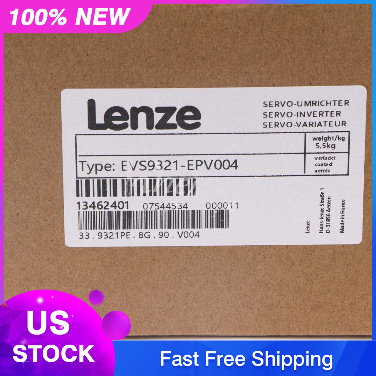 EVS9321-EPV004 NEW LENZE EVS9321EPV004 SERVO INVERTER With Safety Relay Terminal