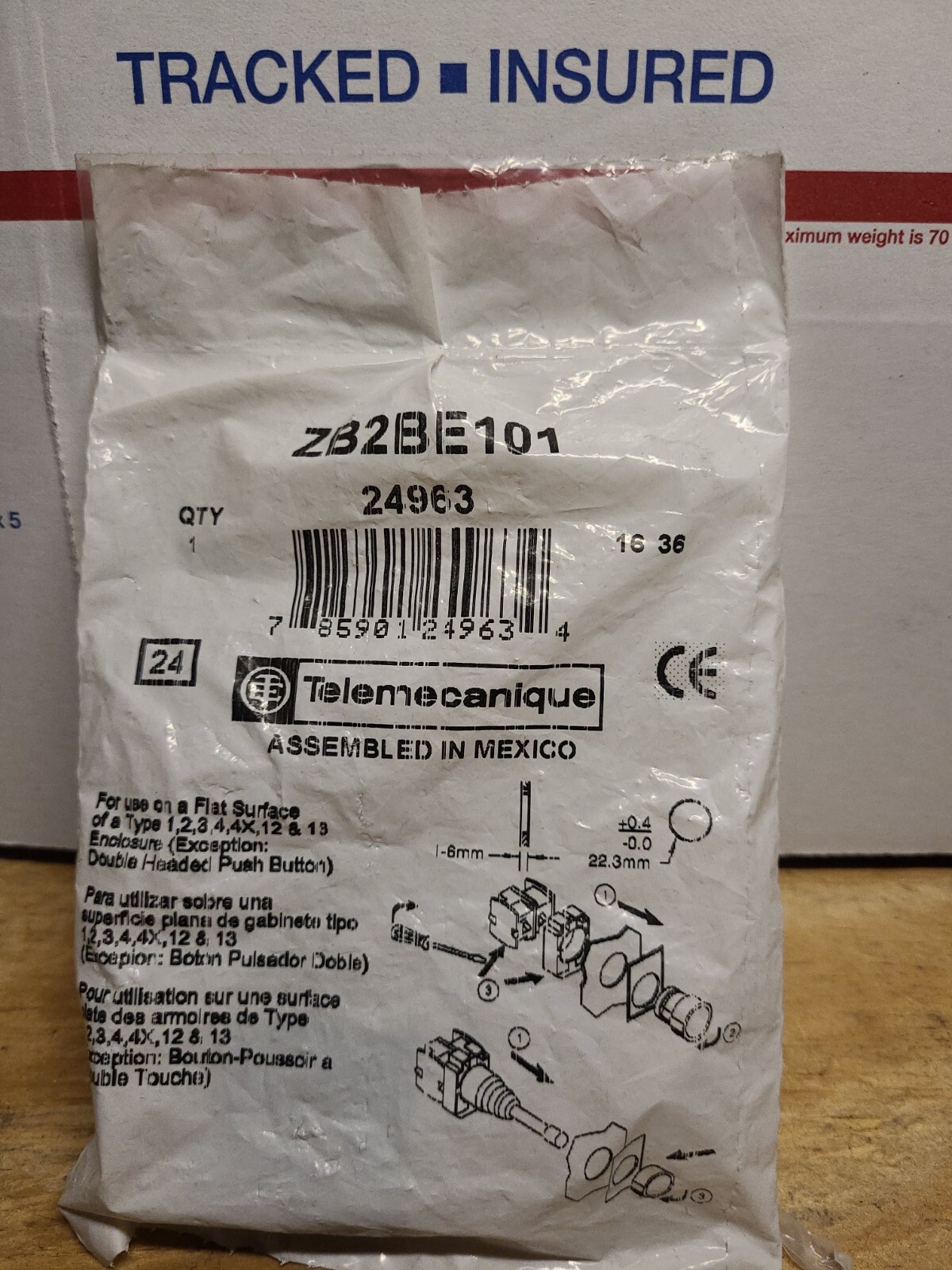 Schneider Telemecanique ZB2BE101 Contact Block…NOS..SEALED BAG