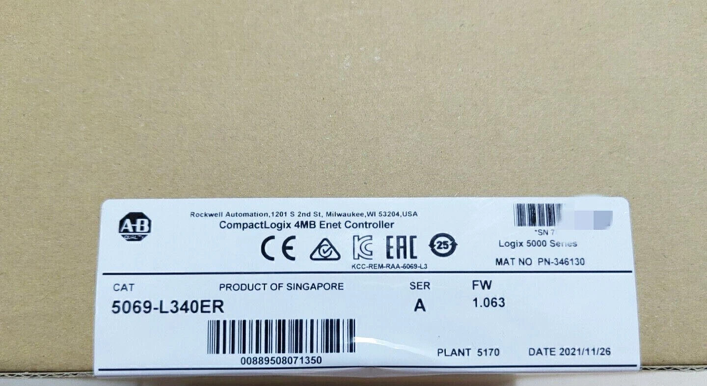 NEW AB 5069-L340ER CompactLogix 5380 Controller 5069L340ER Free Shipping