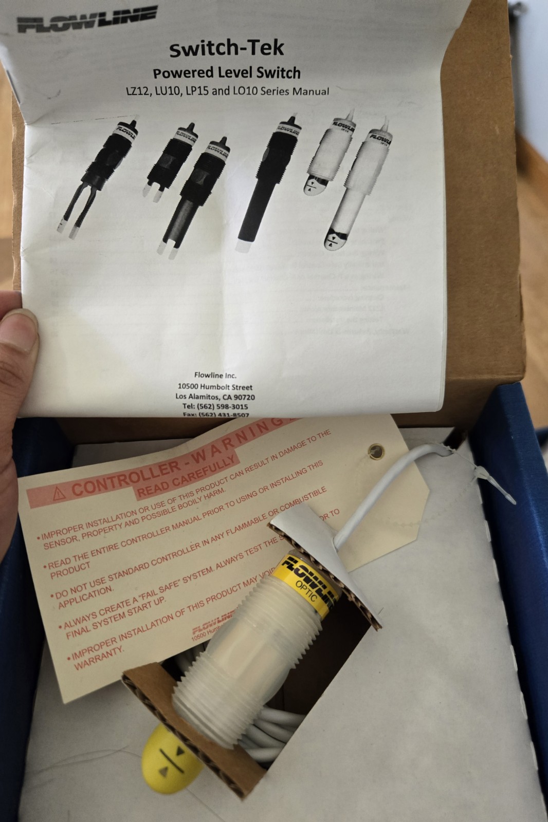 New Flowline LO10-1305 Switch-Tek Optical Leak Detection Switch