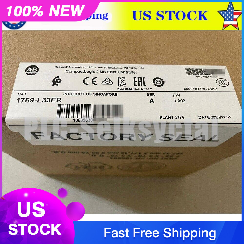 Allen-Bradley AB 1769-L33ER / A CompactLogix 2MB Enet Controller US Free Tax