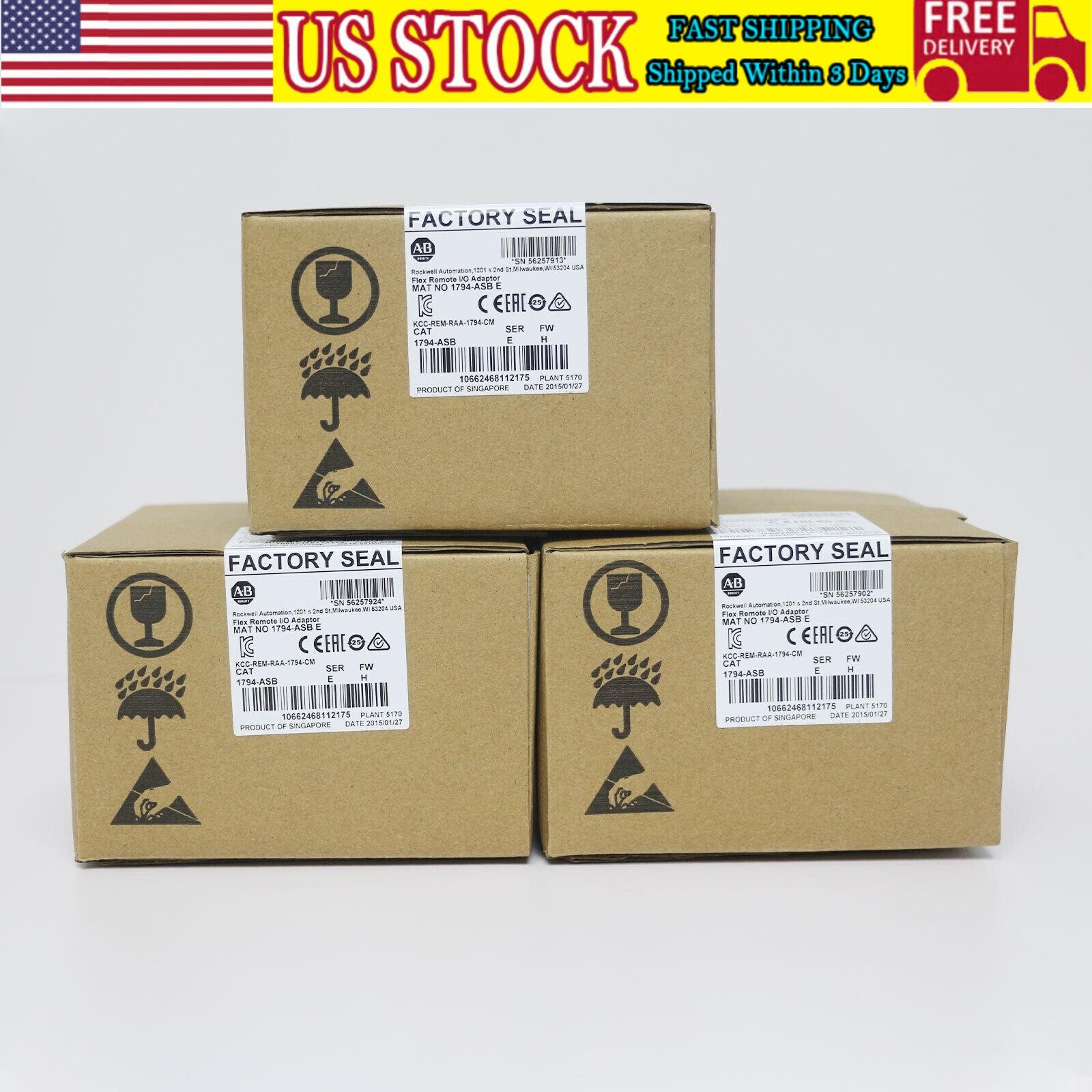 New Sealed Allen Bradley 1794-ASB Flex Remote I/O Adapter 1794ASB US Free Tax