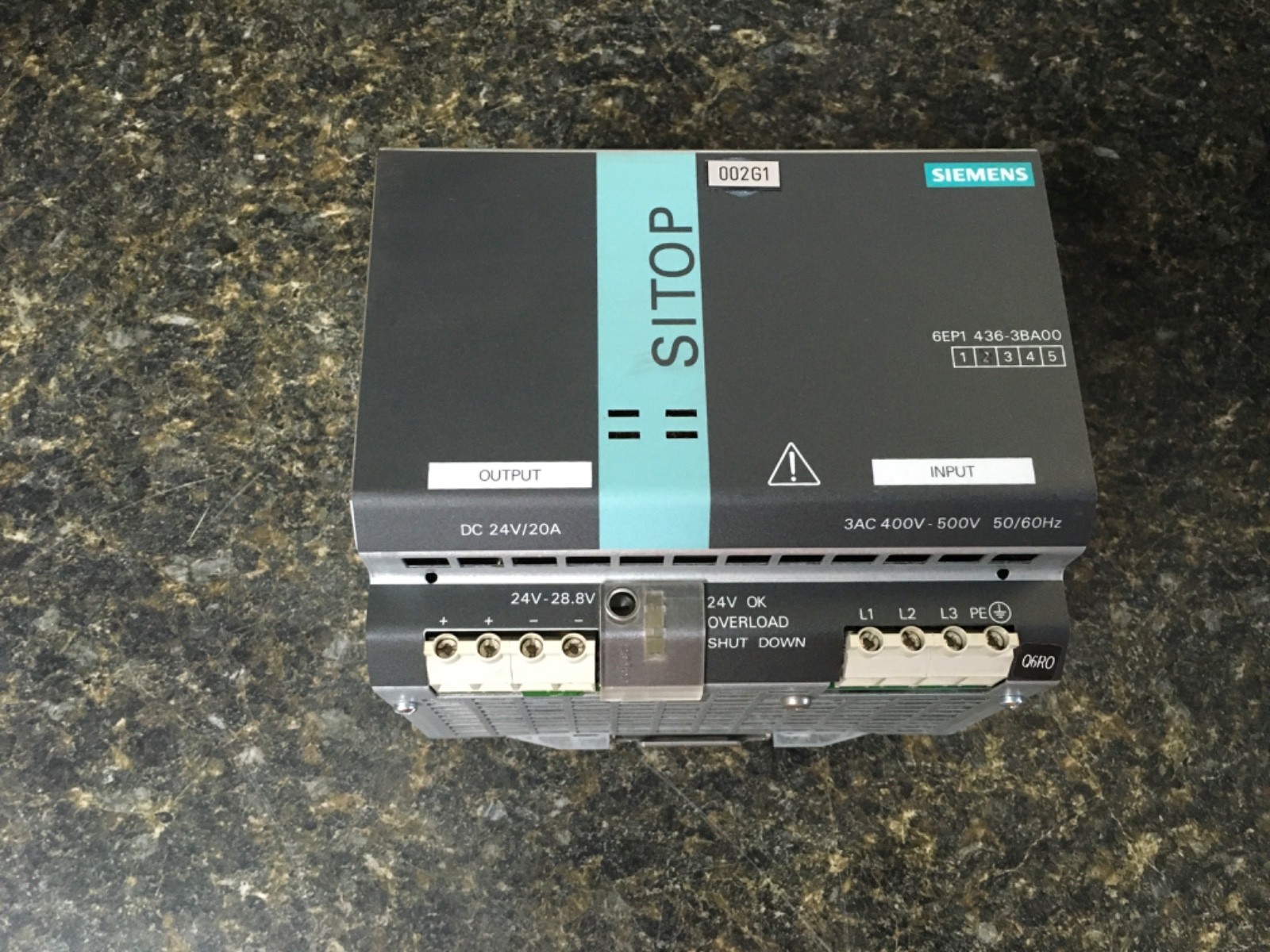 SIEMENS 6EP1436-3BA00 / 20A, 24VDC Switching Power Supply
