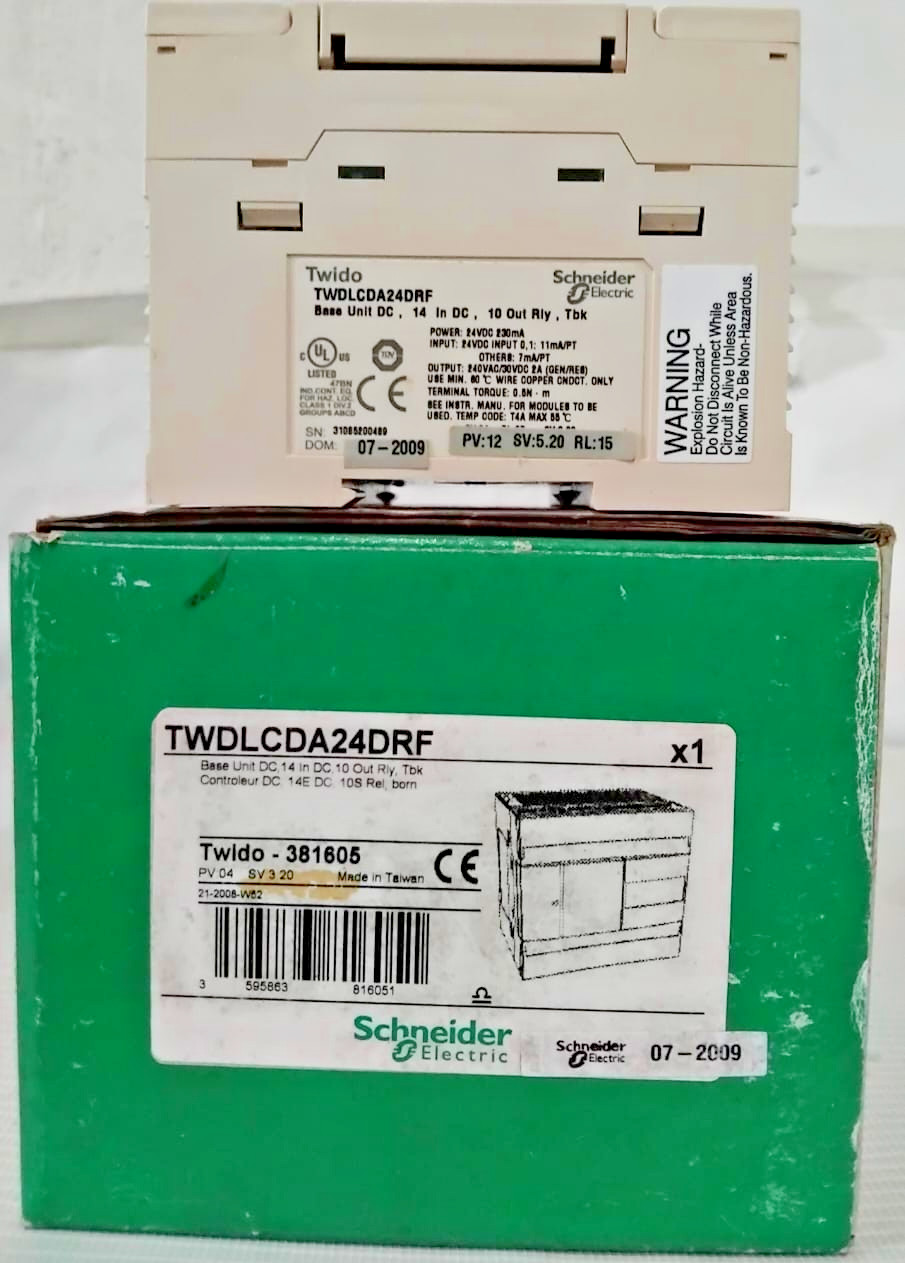 Schneider Electric Twido TWDLCDA24DRF Base Unit DC – NEW GREEN BOX