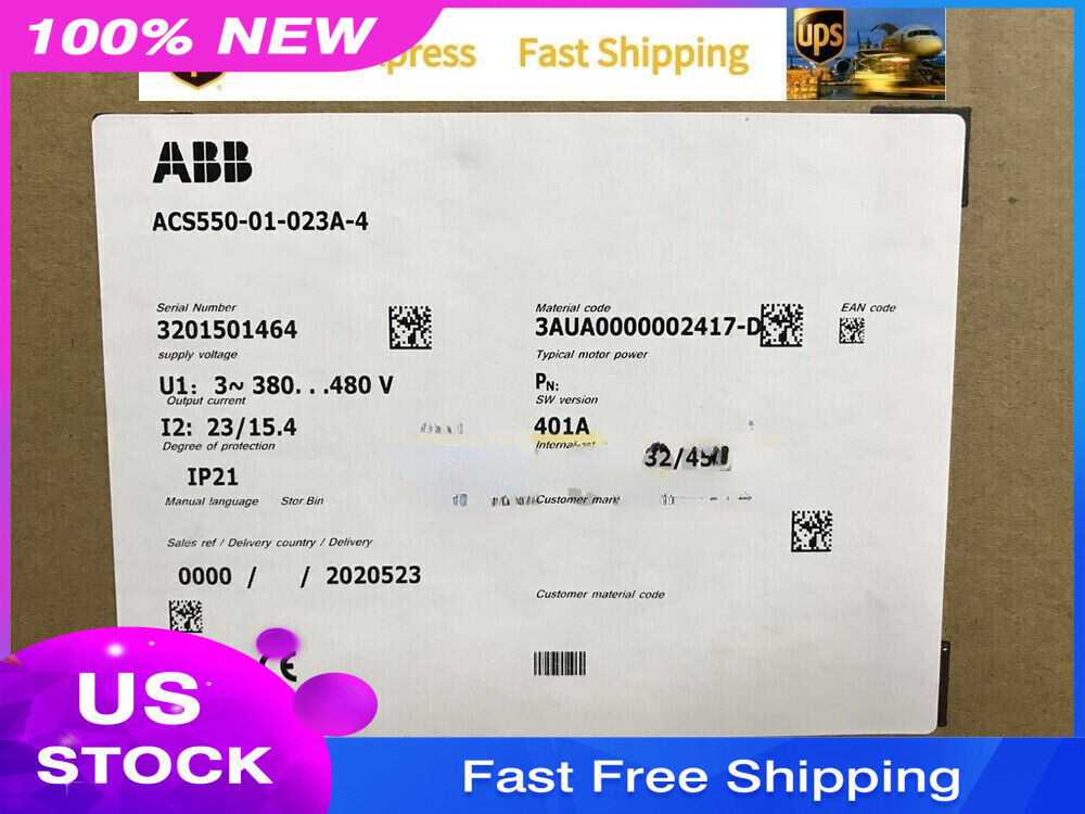 Brand New ABB ACS550-01-023A-4 Inverter No Keypad Free Shipping