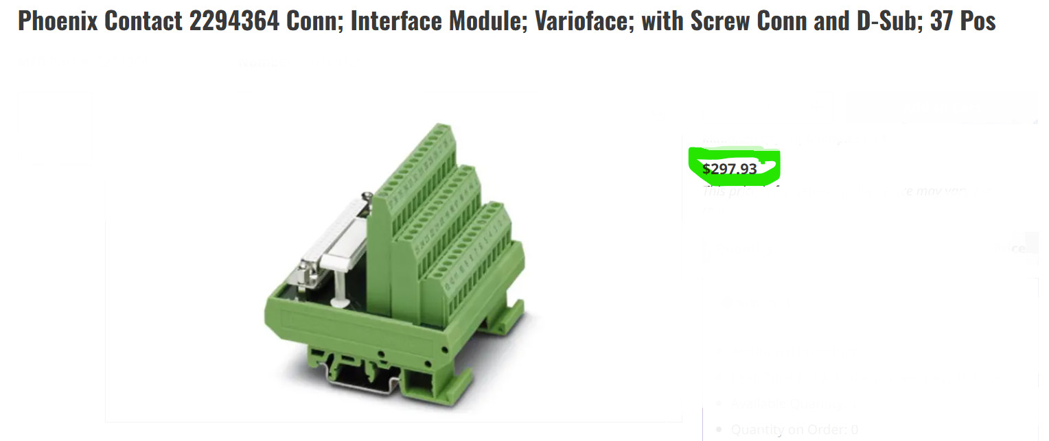 37 Position Din Rail Interface Module Termination board WORKING PULL [Z3B8]