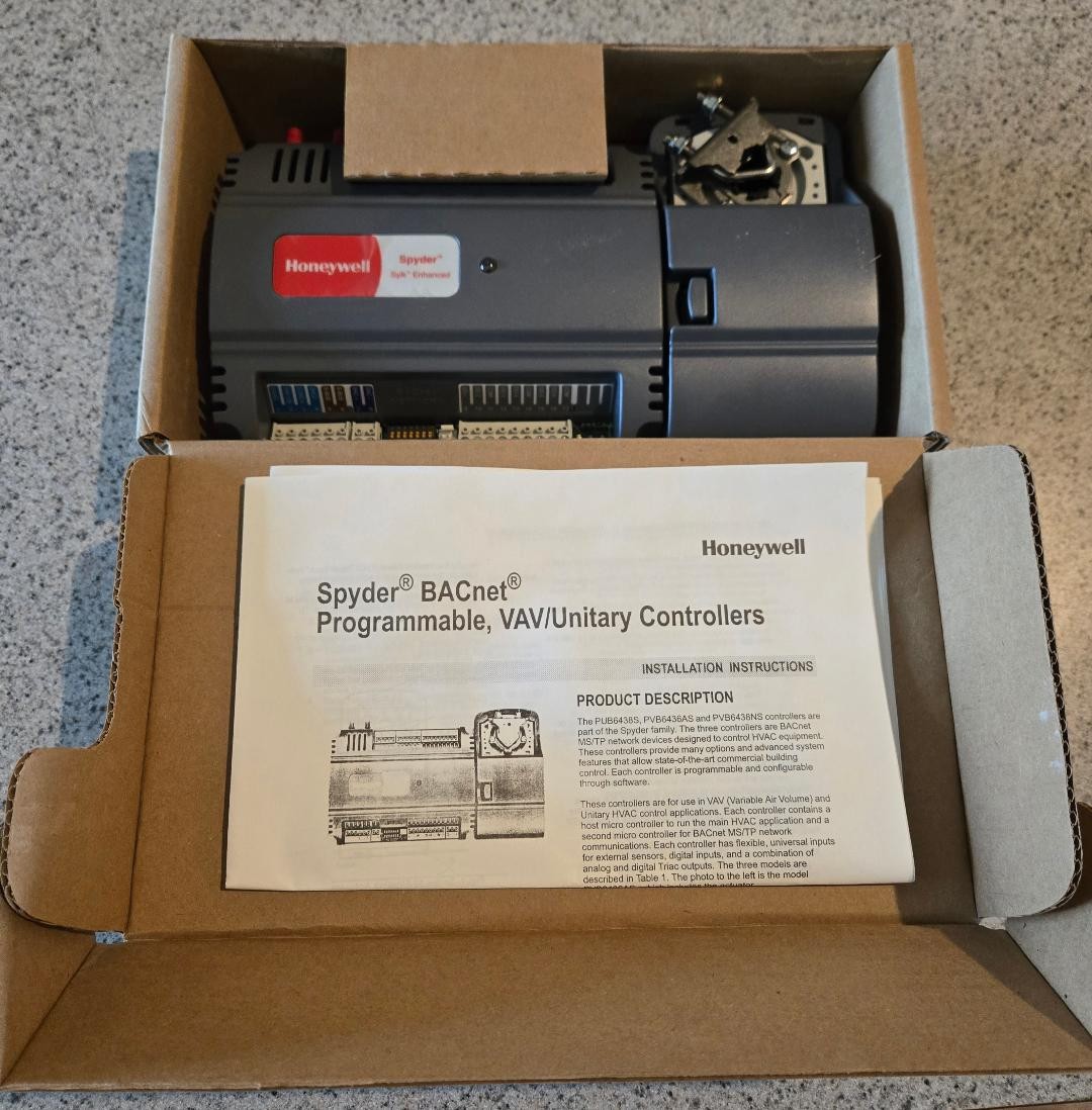 Honeywell Spyder PVB 6436AS VAV Controller with actuator BACnet New unused