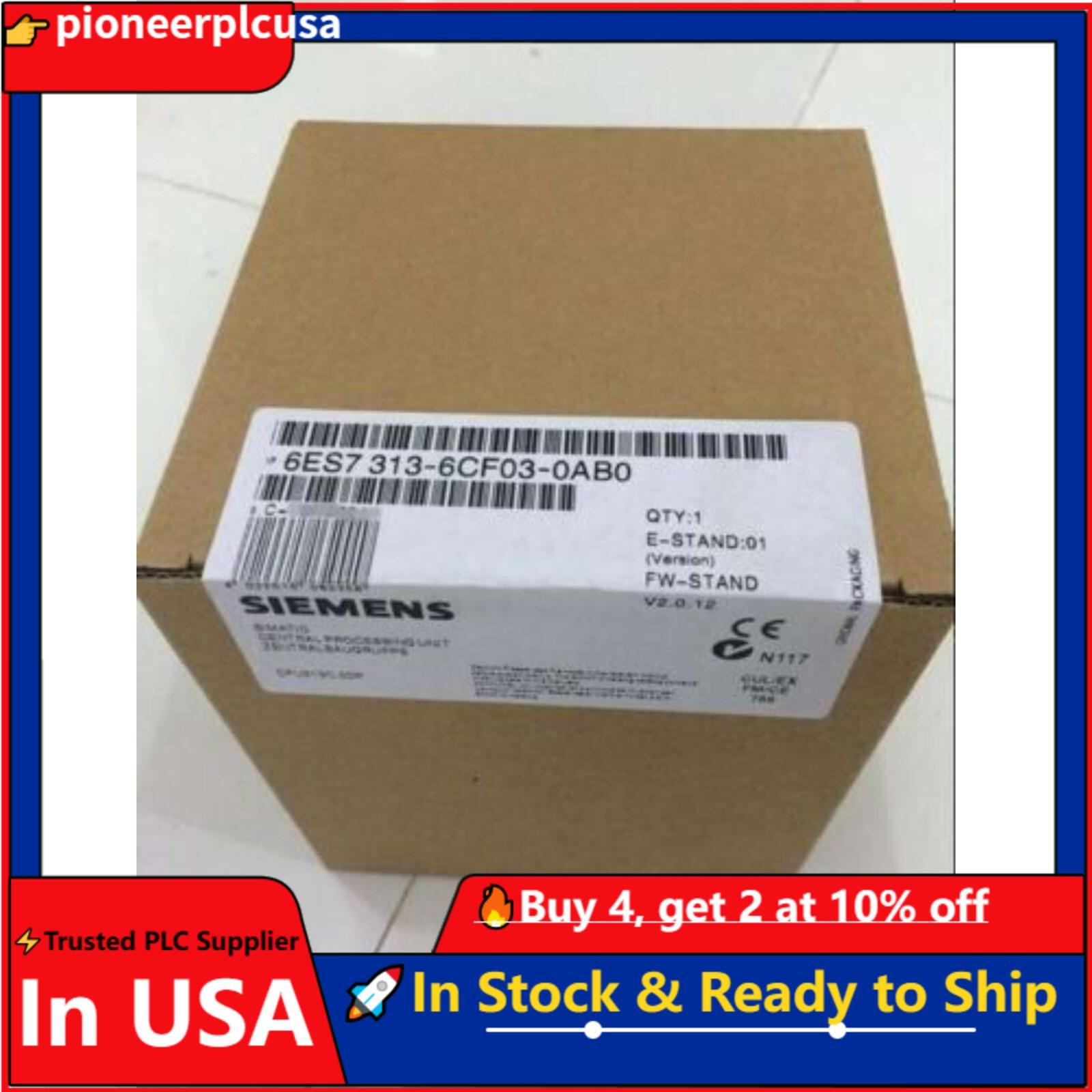New Siemens Simatic S7-300 CPU313C-2 DP 6ES7313-6CF03-0AB0 6ES7 313-6CF03-0AB0