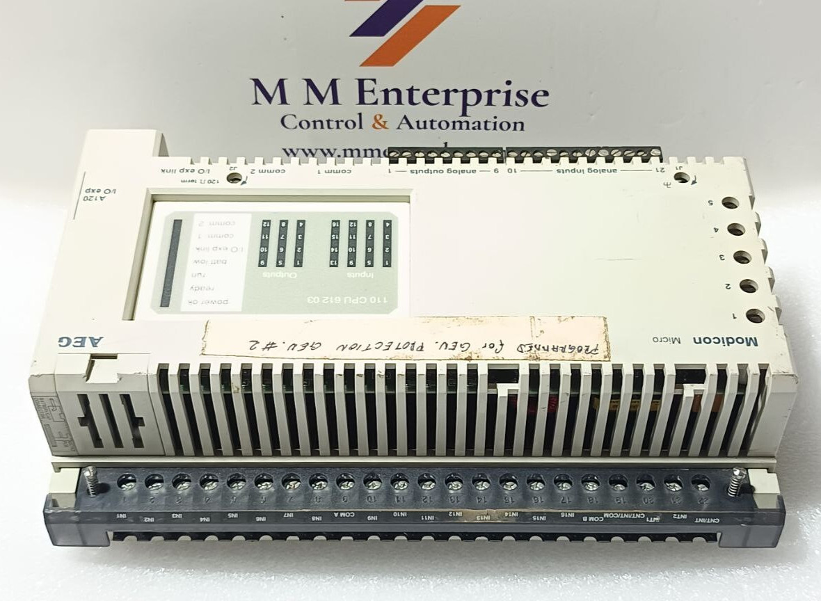 AEG 110 CPU 612 03 MODICON MICRO A120 PLC CONTROLLER