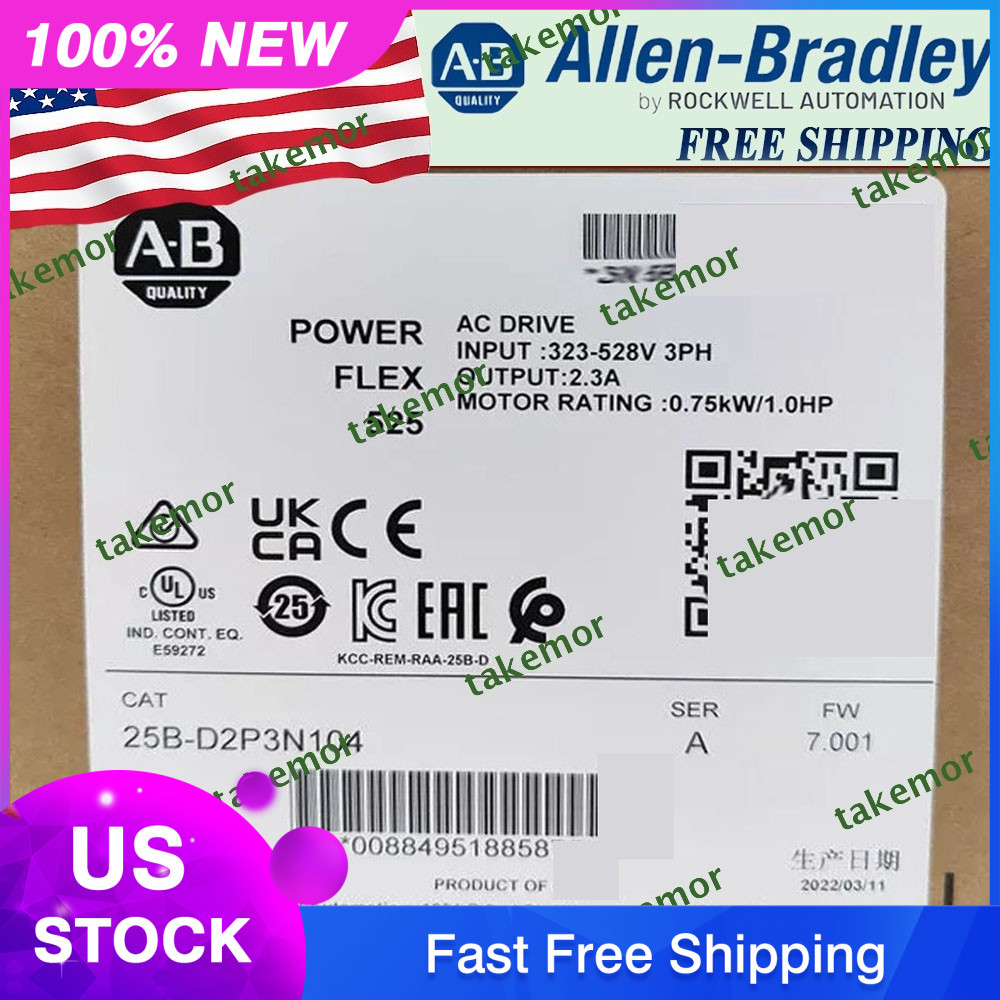 1PC AB New Sealed 25B-D2P3N104/A AC Drive 25BD2P3N104 US SameDay FreeShip