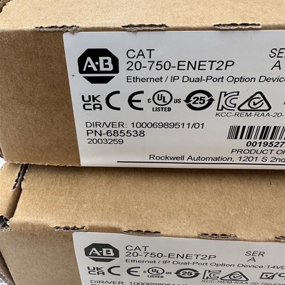 Allen-Bradley 20-750-ENET2P Ethernet/IP Dual-port Option Device 20750ENET2P US
