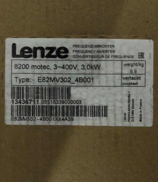 E82MV302_4B001 NEU LENZE E82MV302-4B00 Inverter 8200 motec 3.0kW E82MV3024B001