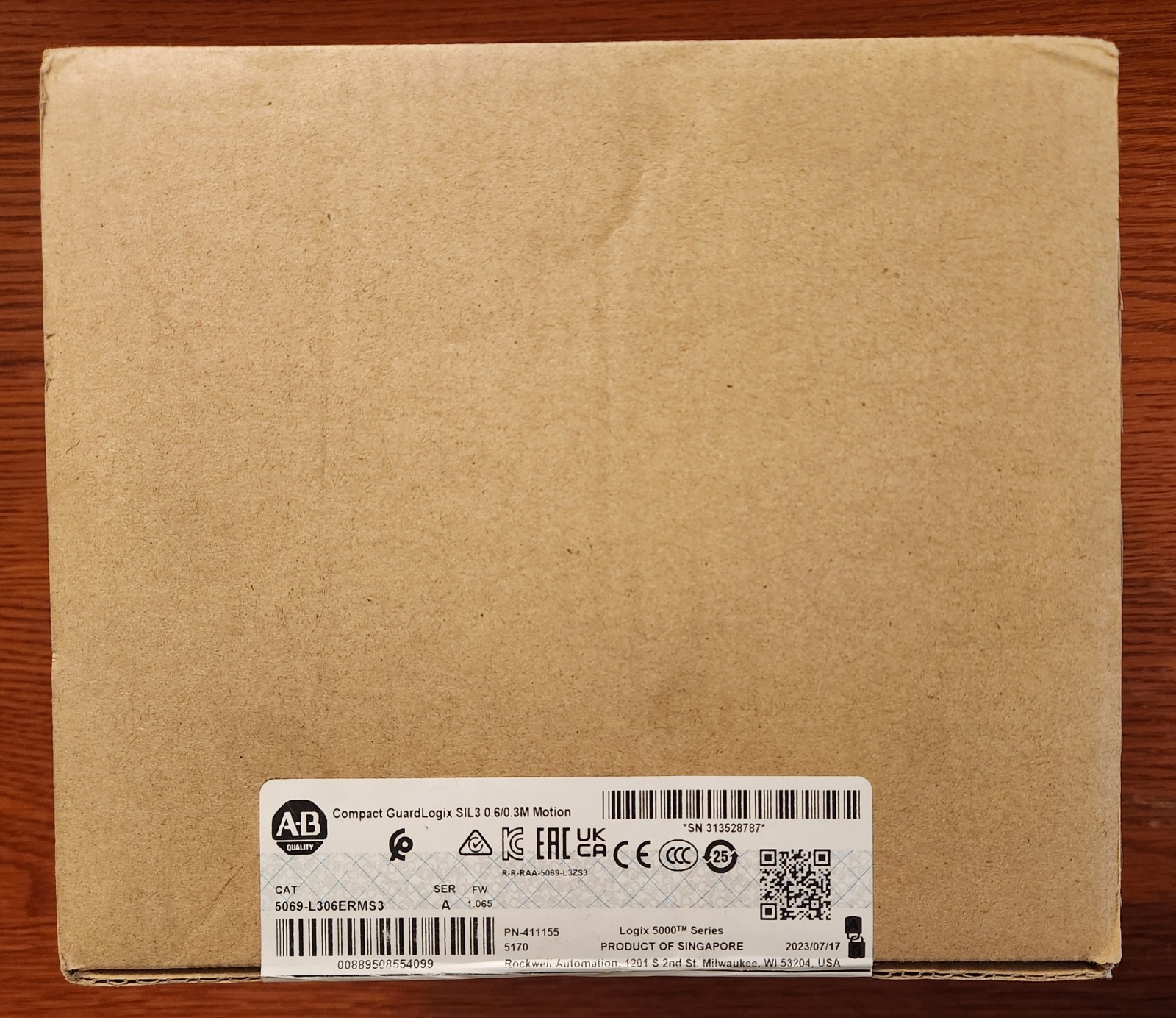 AB 5069-L306ERMS3 / A SIL3 SafetyPLC 2-AXIS MOTION MULTIPLE Expedited Shipping