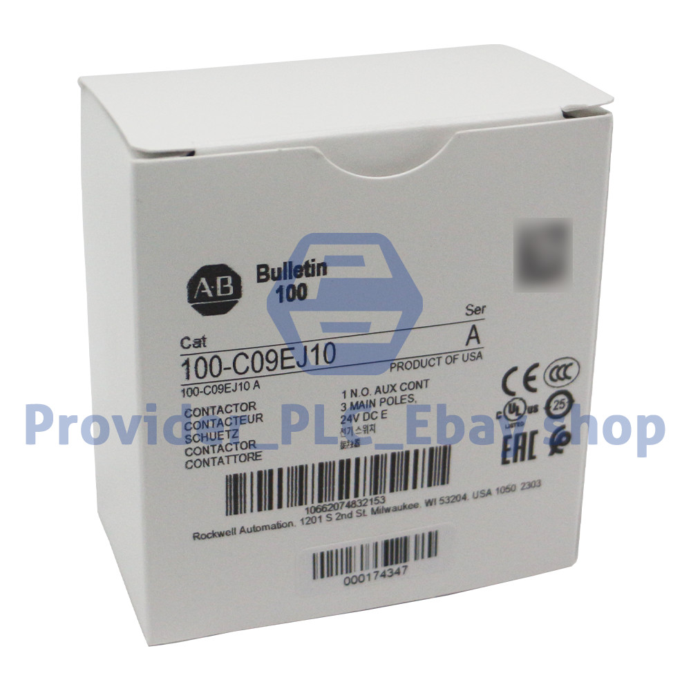 New 100-C09EJ10 Ser/A IEC Contactor 9Amp 24VDC AB100C09EJ10 Allen-Bradley
