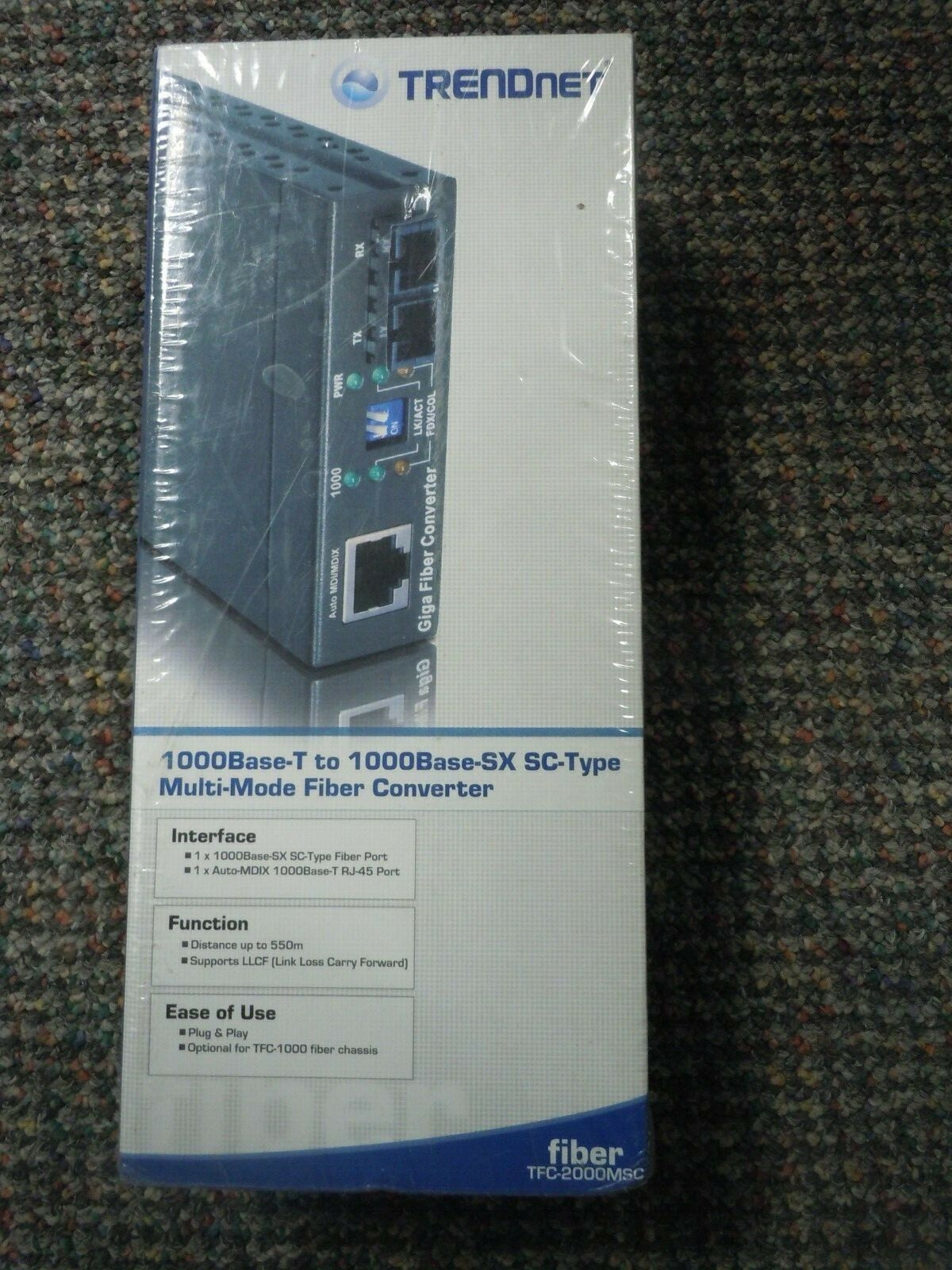 Trend Net TFC-2000MSC 1000Base-T to 1000Base-SX Multi-Mode SC Fiber Converter
