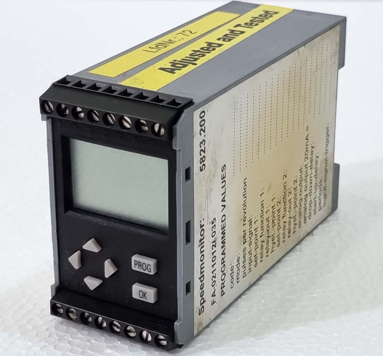5823.200 RHEINTACHO PROGRAMMABLE SPEED MONITOR