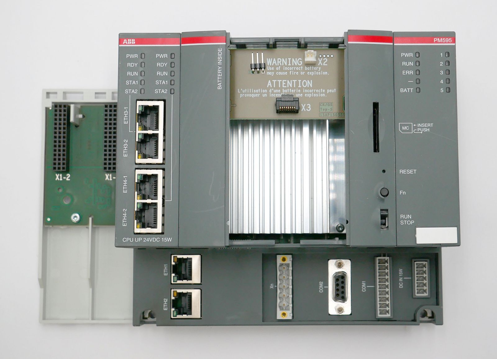 ABB PM595-4ETH-F 1SAP155500R0279 E:B8 CPU 16MB 1.3Ghz Ethernet -used-