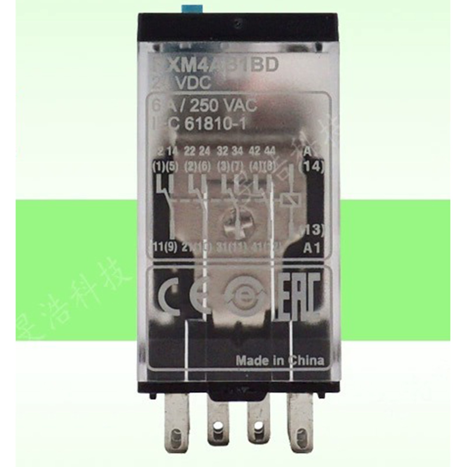 one new Schneider RXM4AB1BD 14-Pin Miniature plug-in relay 6A 4CO 24VDC