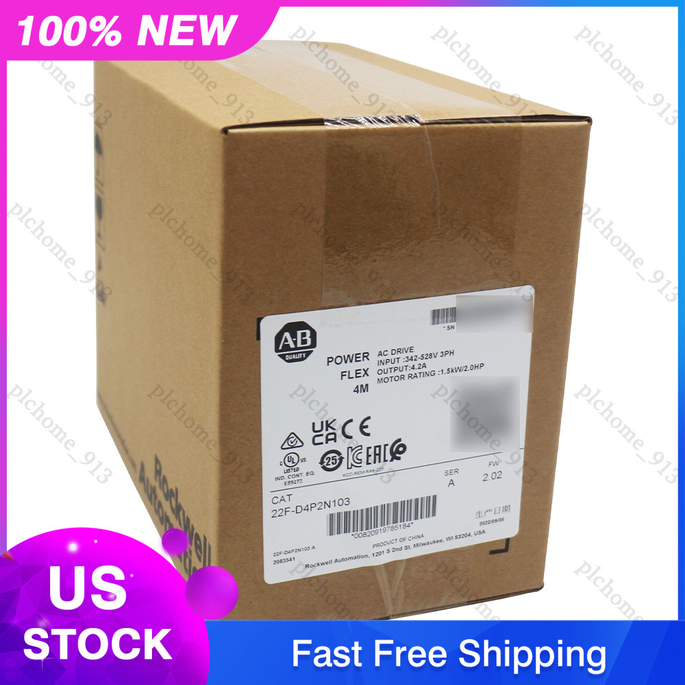 New Allen Bradley 22F-D4P2N103 PowerFlex4M AC Drive 1.5 kW 3 PH