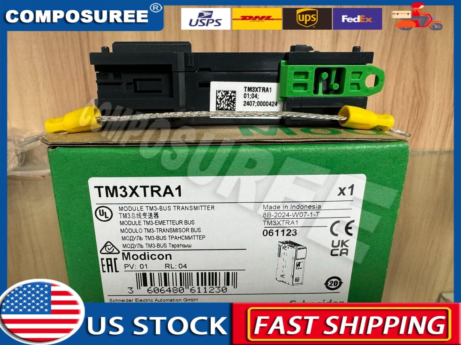 For NEW Schneider Programmable Logic Controller Module TM3XTRA1 With box