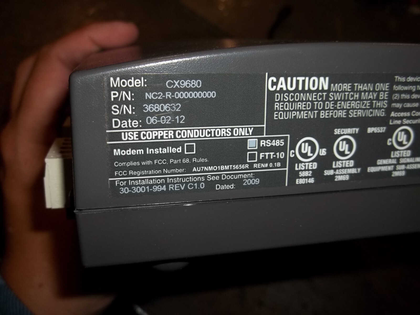 SCHNEIDER CX9680 NC2-R-000000000 ANDOVER CONTINUUM NET CONTROLLER (826)